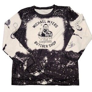 Michael Myers Butcher Shop Always Fresh Sweatshirt  Sz XL Halloween Horror Movie